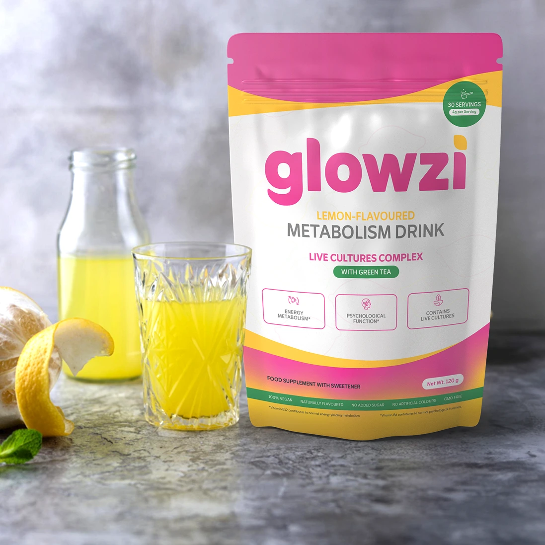 Glowzi Drink lemon pouch